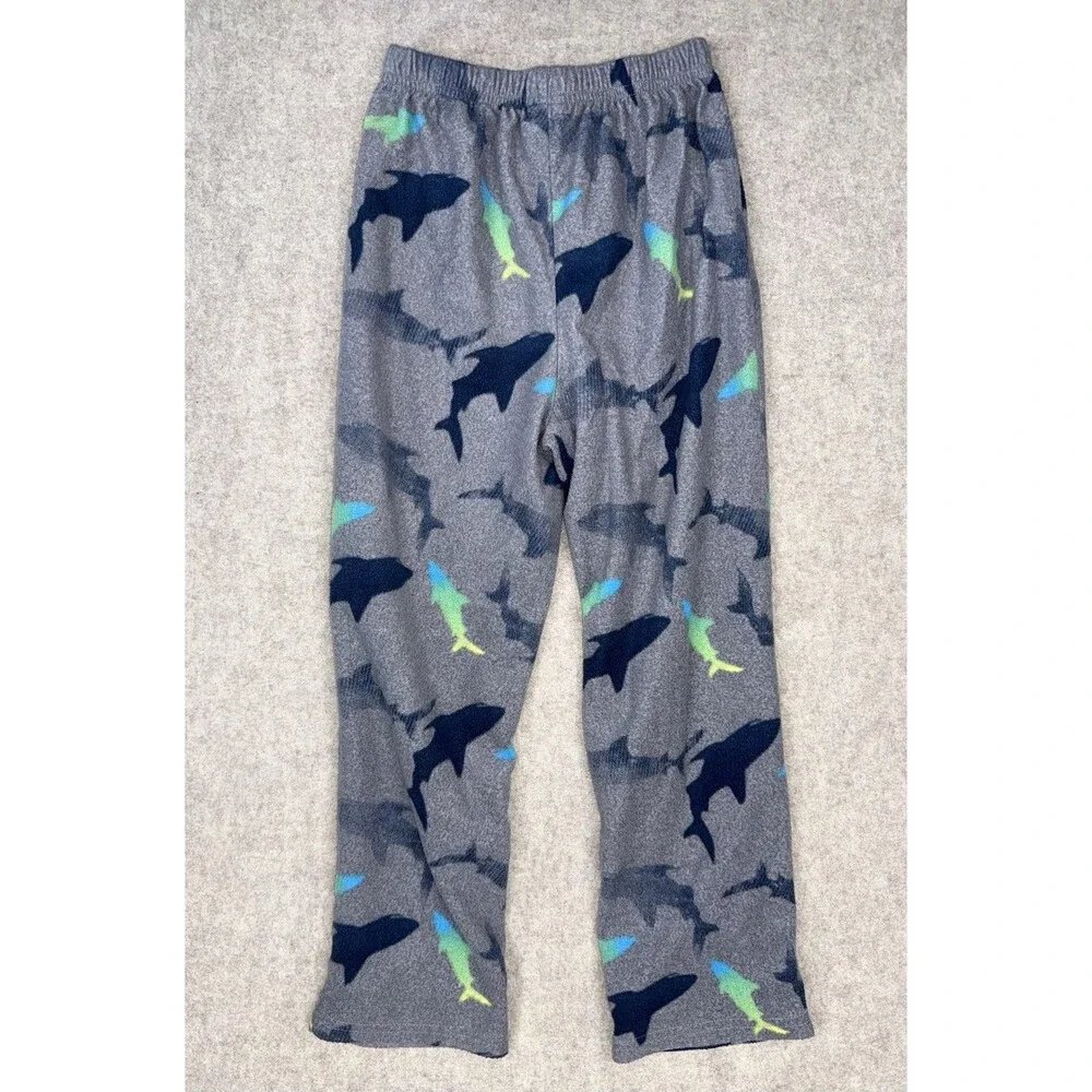 Wonder Nation Boys Size Medium Gray Fleece Pajama Pants Sharks